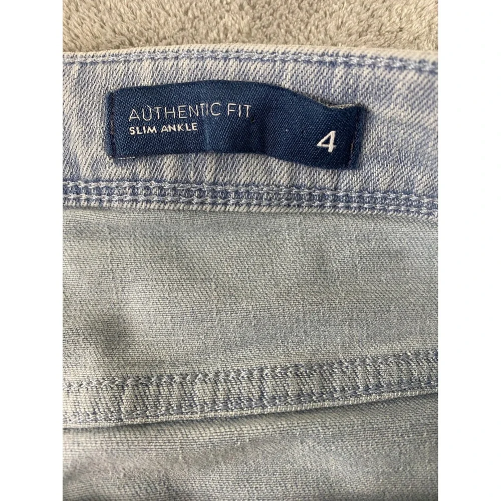 J.Jill Denim Authentic Fit Slim Ankle Jeans Light Wash Womens Size 4 Blue